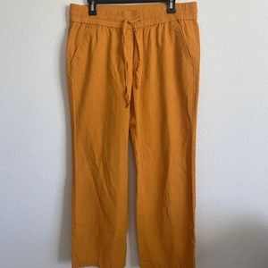 Ann Taylor Linen Mustard Yellow  pants